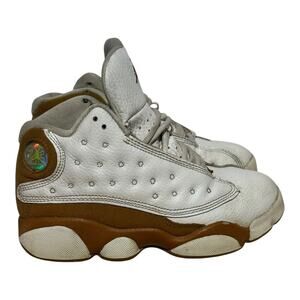 Air Jordan 13 Retro Wheat Preschool Sz. 13C White Tan Leather Leather Suede Shoe